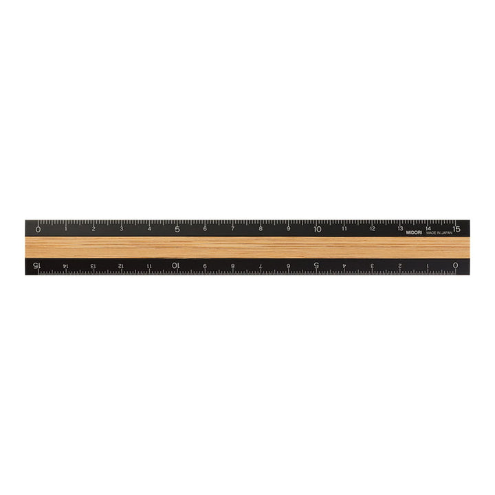 Wooden Ruler Black - 15 cm