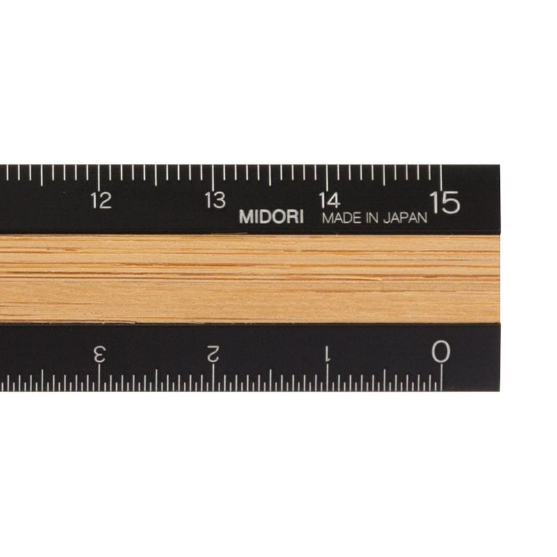 Wooden Ruler Black - 15 cm