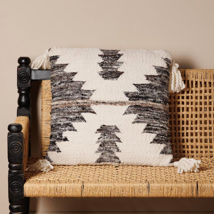 Wool Cushion Dark Pattern