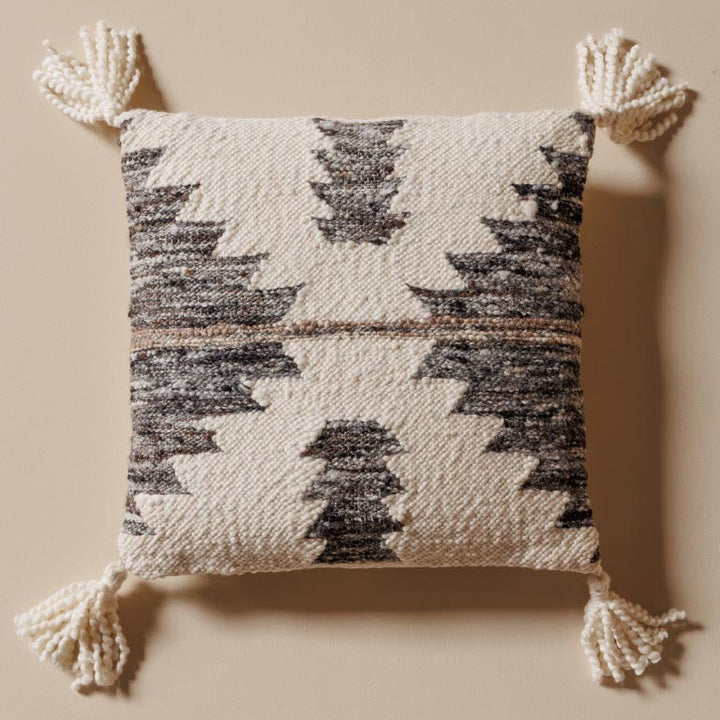 Wool Cushion Dark Pattern