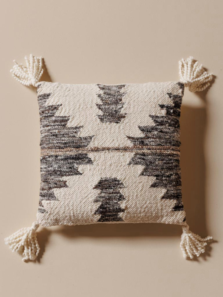 Wool Cushion Dark Pattern