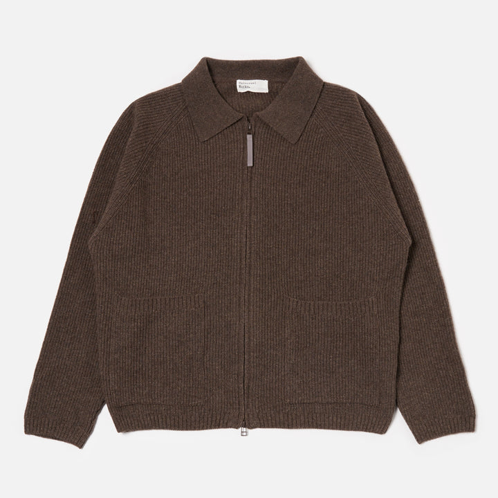 Cardigan zippé - Marron
