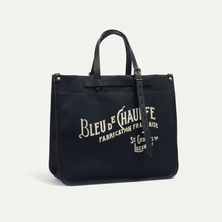 Bazar Canvas Tasche Noir mit Logo von Bleu de Chauffe