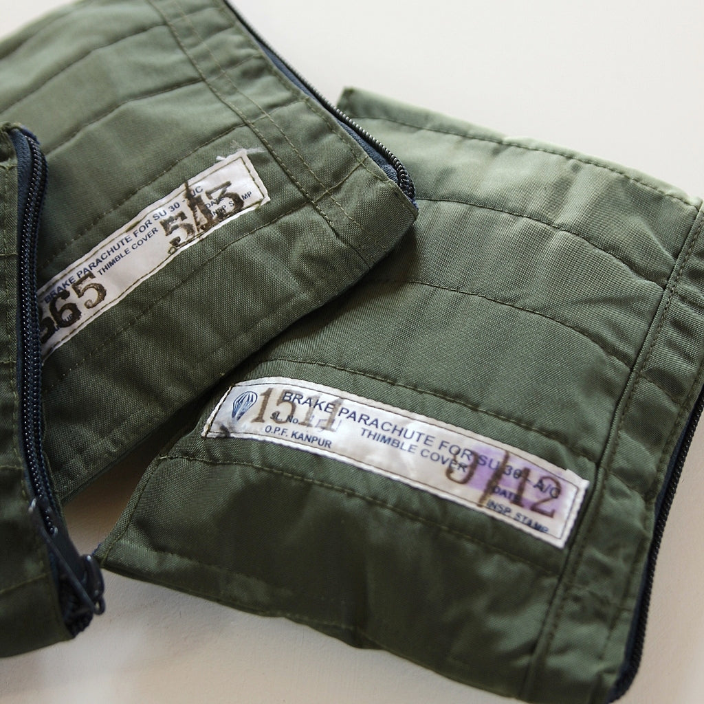 Vintage Brake Parachute Quilted Pouch