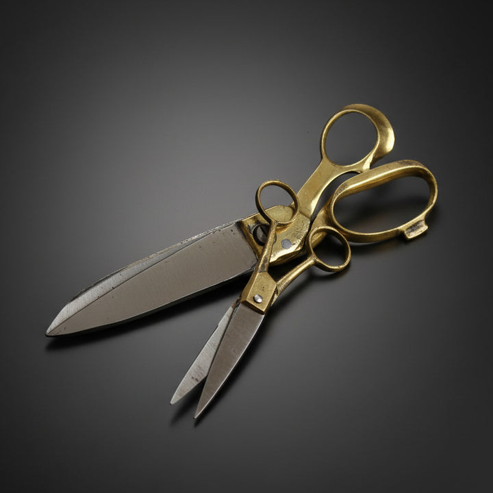 Brass household scissors for everyday use
