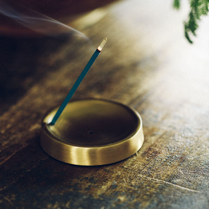 Brass Incense Stand Round