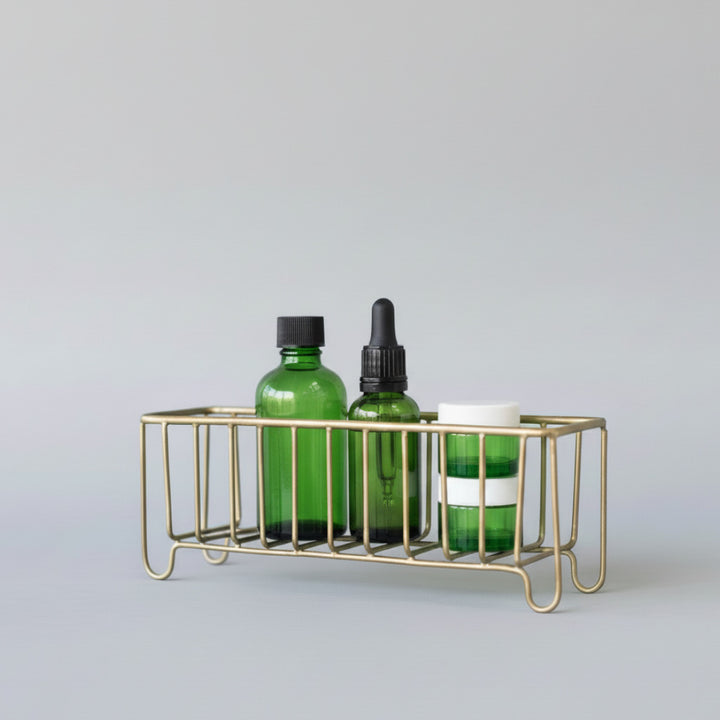 Brass Wire Slender Basket