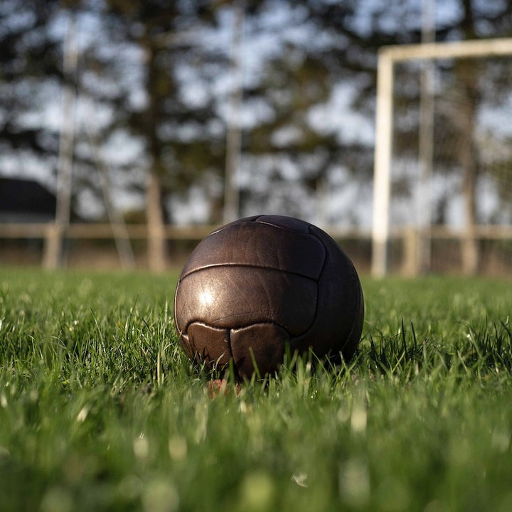 Vintage Leather Football Duplo T 1950
