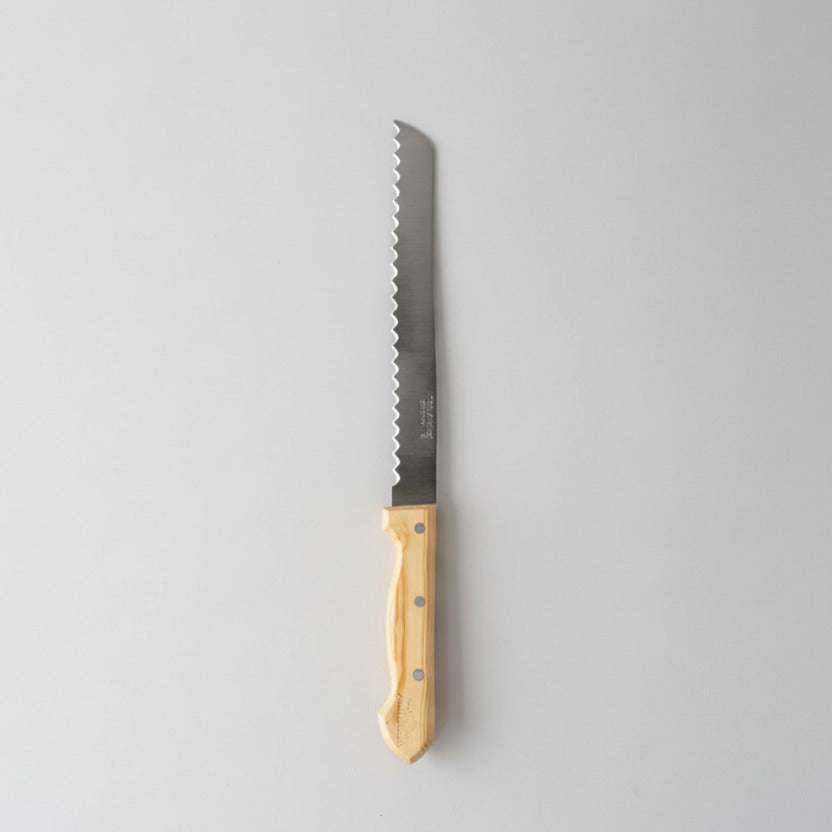 Brotmesser aus Edelstahl mit Griff aus Buchsbaumholz