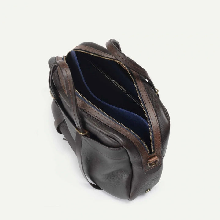 Offene Leder Businesstasche mit großem Hauptfach