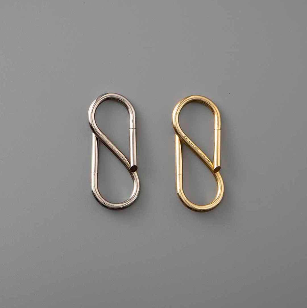 Bill Keyring von Candy Design & Works aus Messing oder Edelstahl in S-Form, Made in Japan