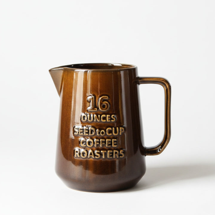 Coffee Roasters Pitcher Brown