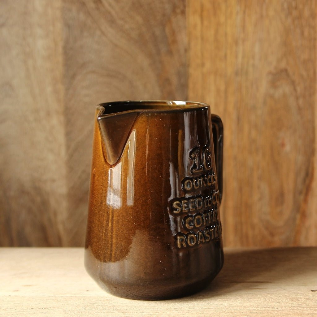 Coffee Roasters Pitcher Brown