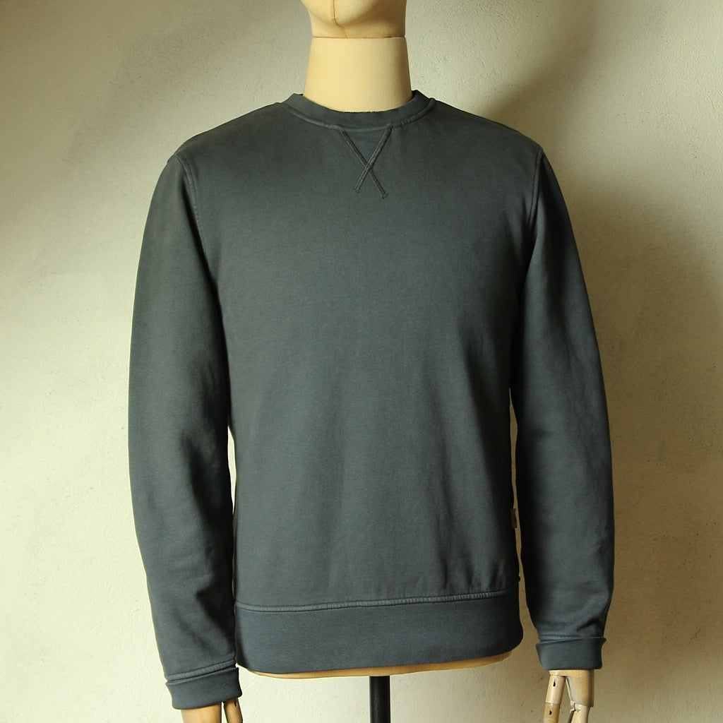 Crewneck Jersey Fleece Stanford in Faded Black