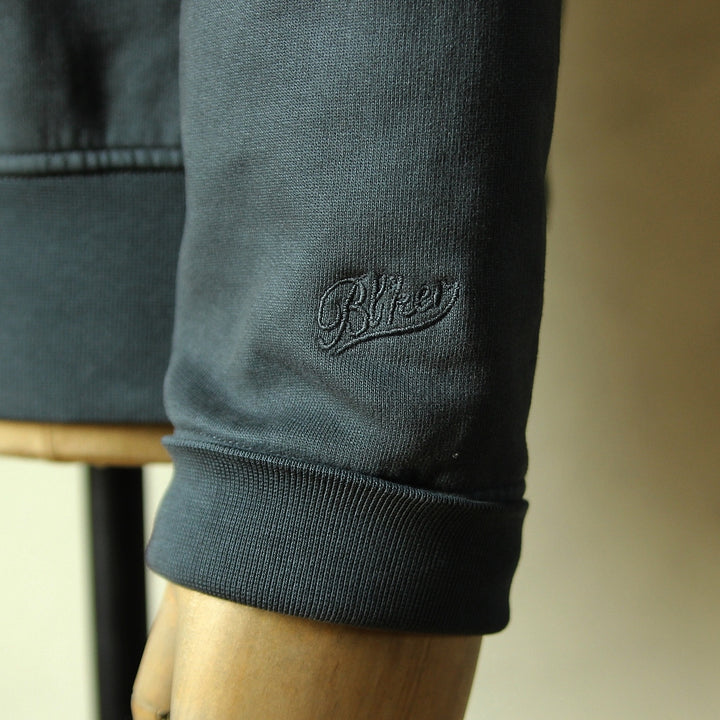 Crewneck Jersey Fleece Stanford in Faded Black