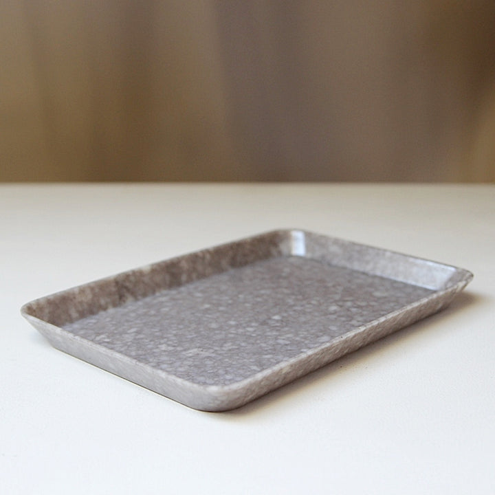 Marbled Melamine Tray - Grey