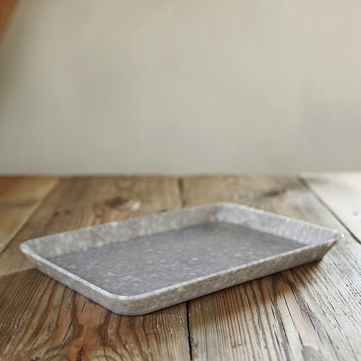 Marbled Melamine Tray - Grey