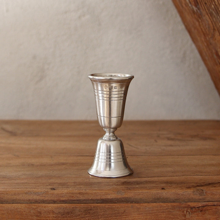 Doppel-Barmaß Piemonte aus Hartzinn in minimalistischer Ansicht