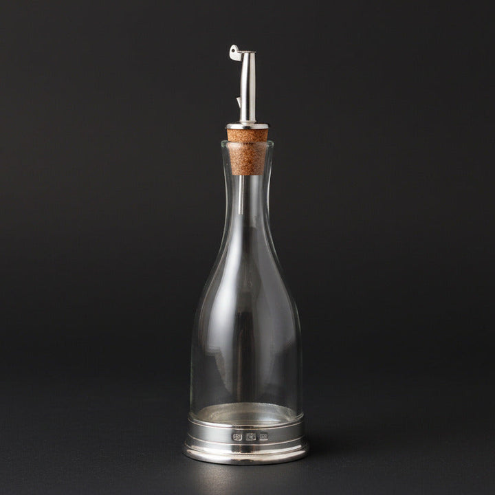 Essig und Öl Karaffe aus Glas und Zinn von Cosi Tabellini