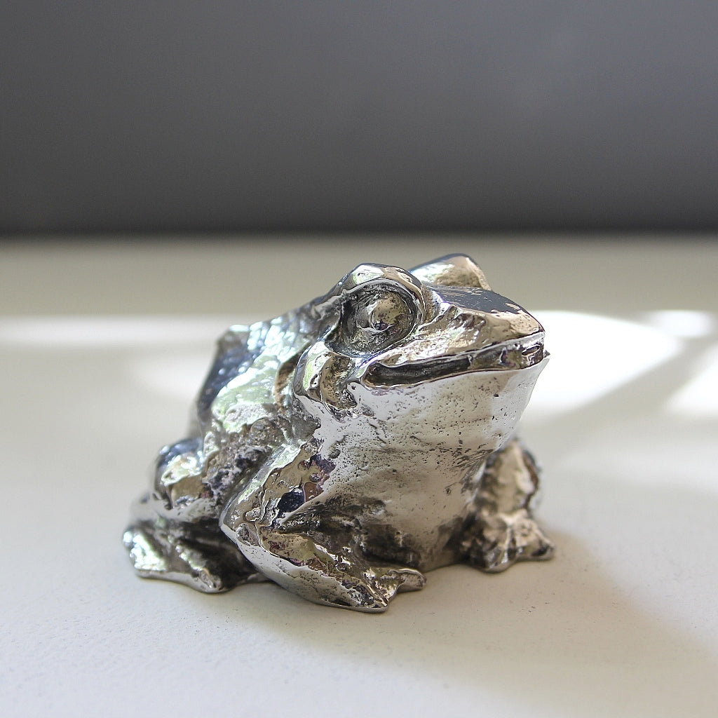 Frosch Skulptur aus Hartzinn von Cosi Tabellini