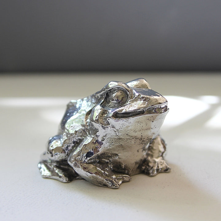 Frosch Skulptur aus Hartzinn von Cosi Tabellini