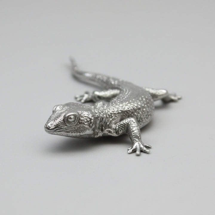 Gecko Skulptur aus Hartzinn von Cosi Tabellini