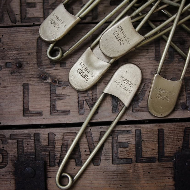Giant Brass Safety Pin