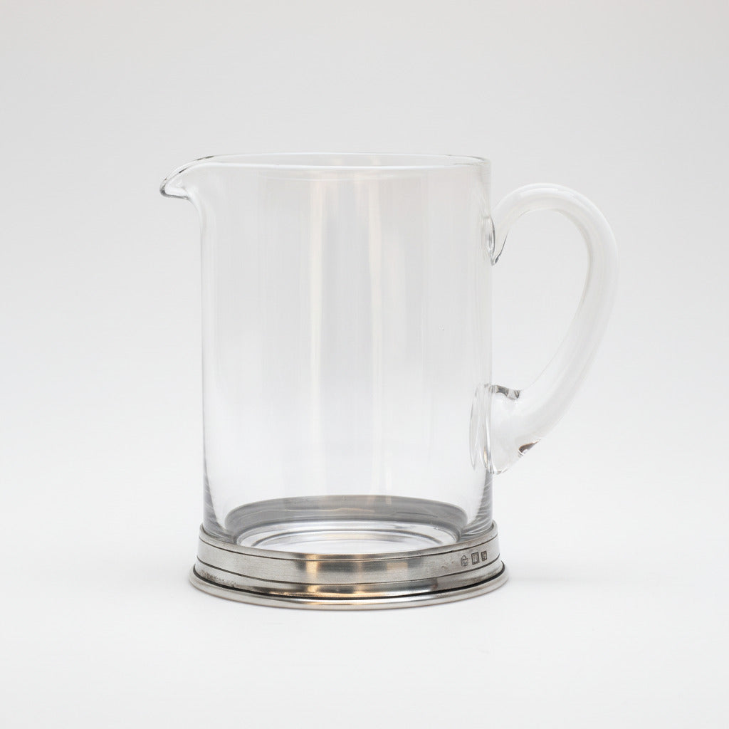 Glaskaraffe Sirmione aus Kristallglas mit Zinn von Cosi Tabellini