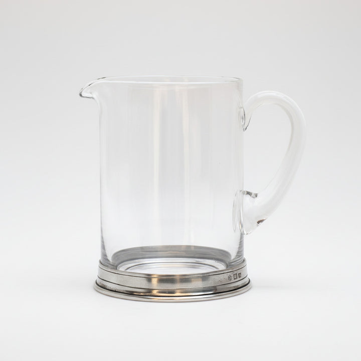 Glaskaraffe Sirmione aus Kristallglas mit Zinn von Cosi Tabellini