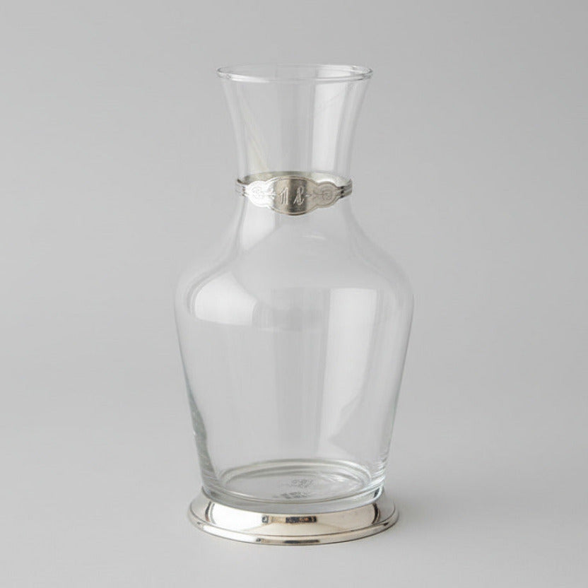 Karaffe Francia aus Glas und Zinn mit Ausgießer