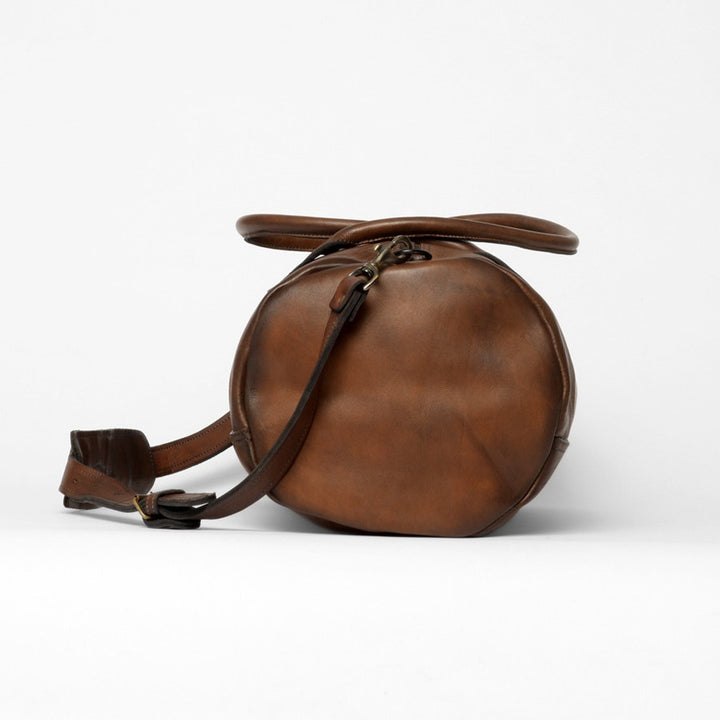 Sac de sport en cuir marron