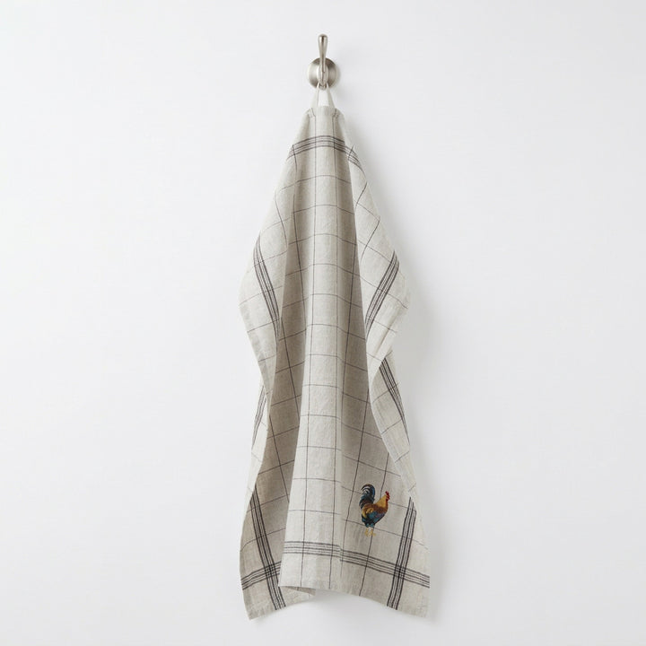 Linen Tea Towel Bistro Rooster