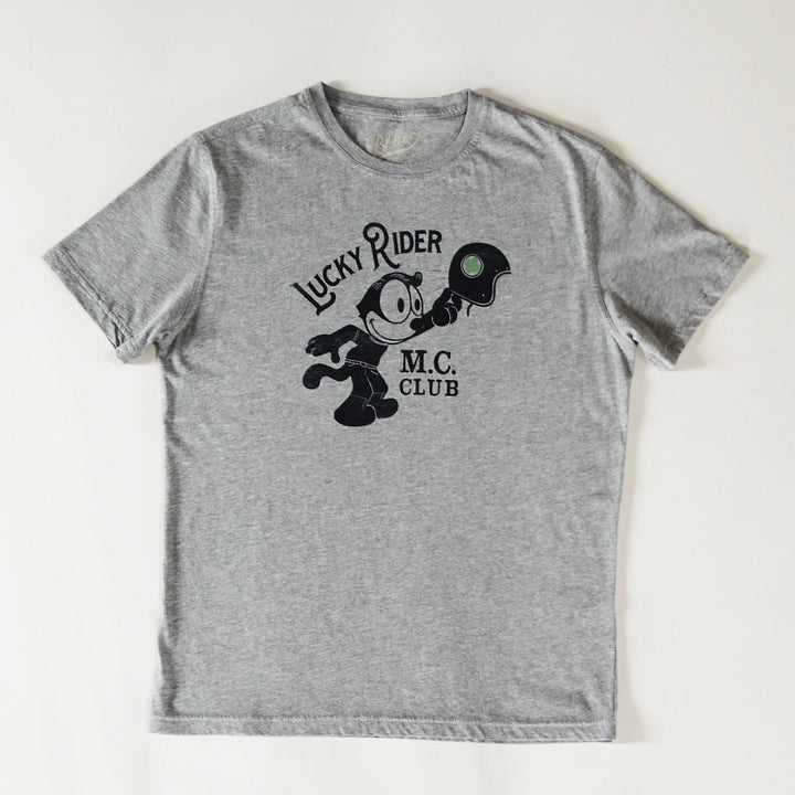 Lucky Rider Graphic Tee Grey Melange