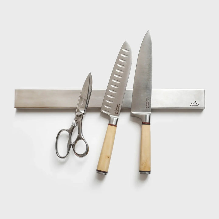 Magnetische Messerleiste aus Edelstahl mit Küchenmessern von Pallarès Solsona