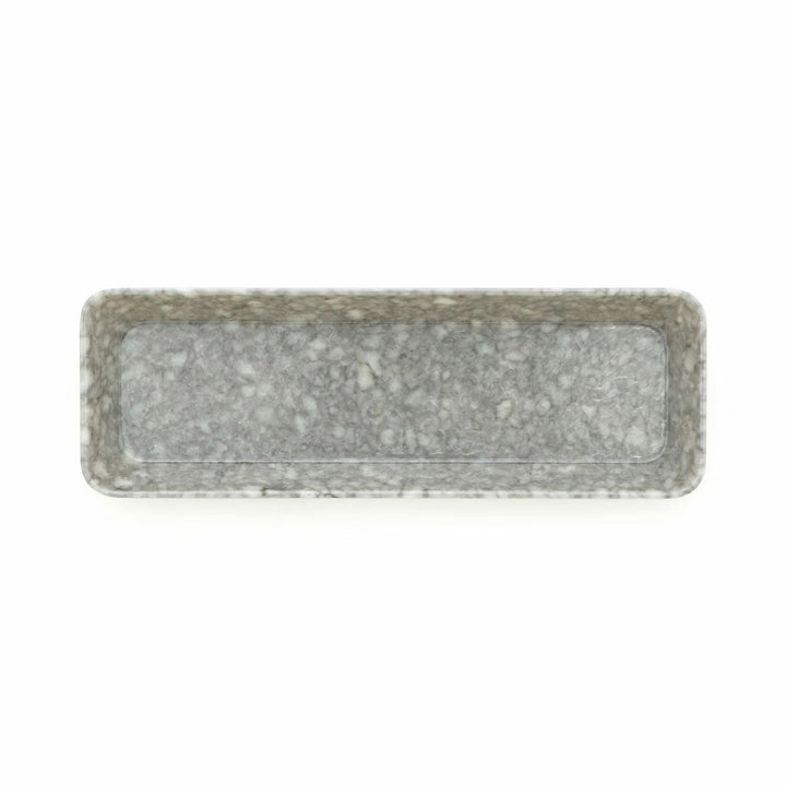 Marbled Melamine Pen Tray - Grey