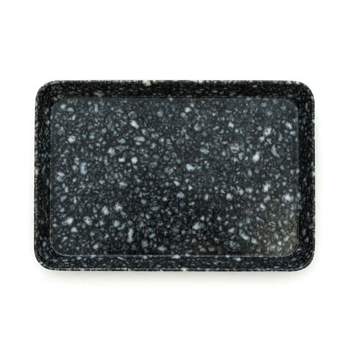 Marbled Melamine Tray - Black