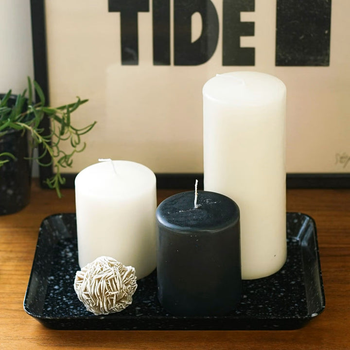 Marbled Melamine Tray - Black