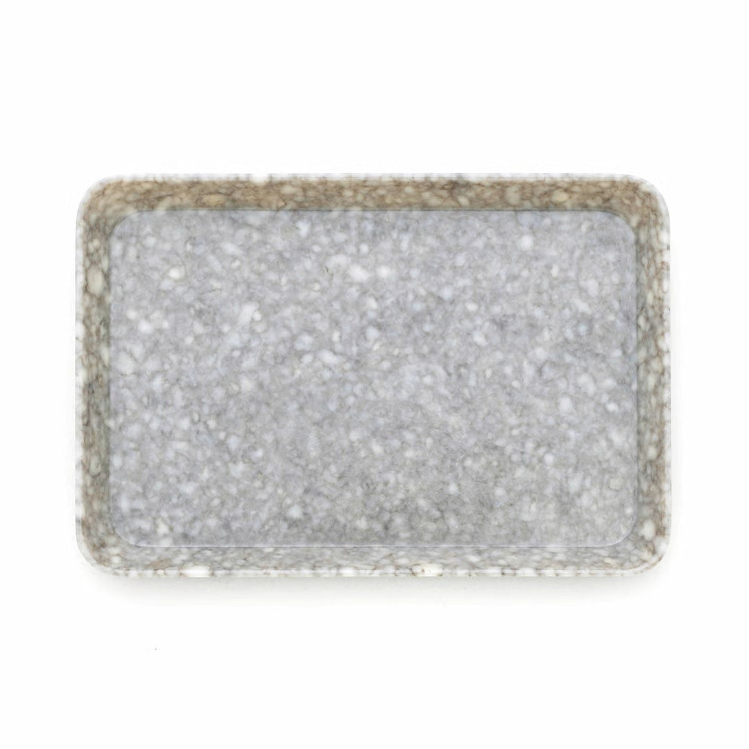 Marbled Melamine Tray - Grey