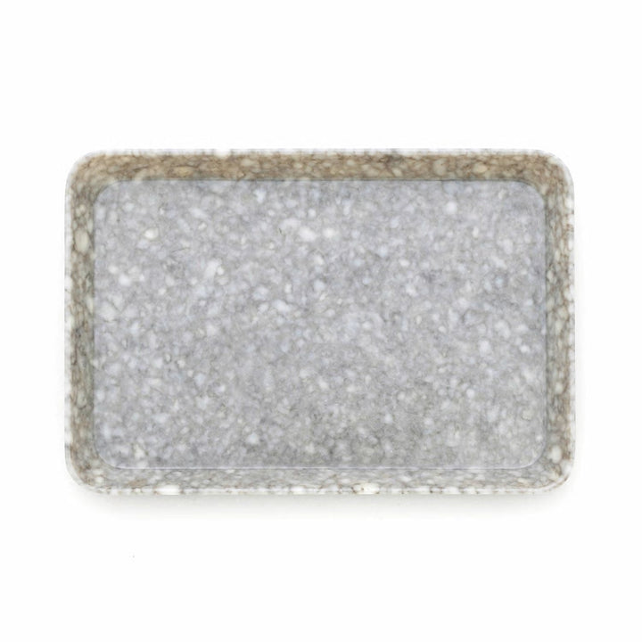 Marbled Melamine Tray - Grey
