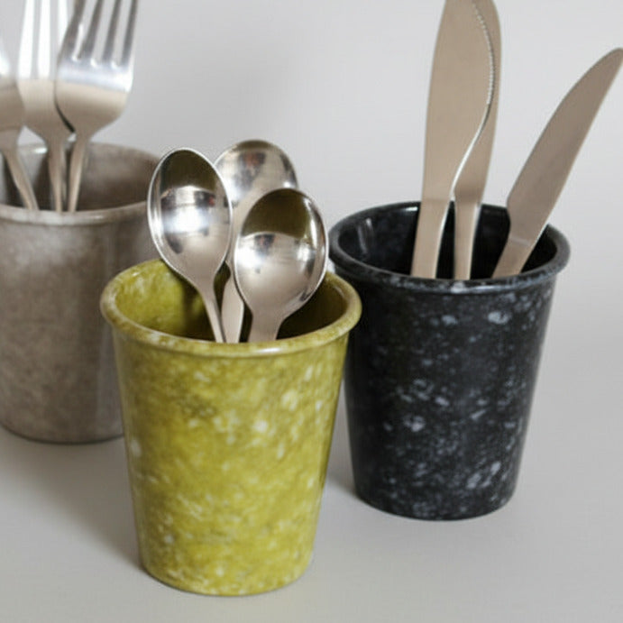 Marbled Melamine Cup - Mustard