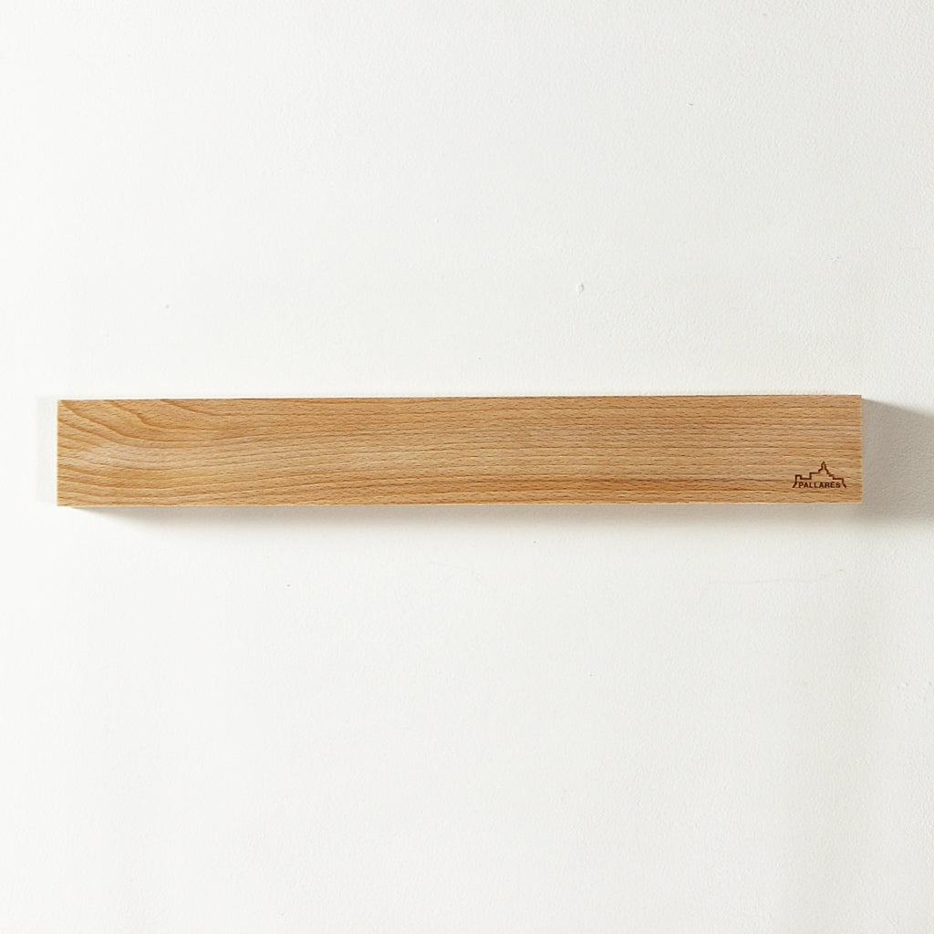 Schmale magnetische Messerleiste aus Buche zur Wandmontage
