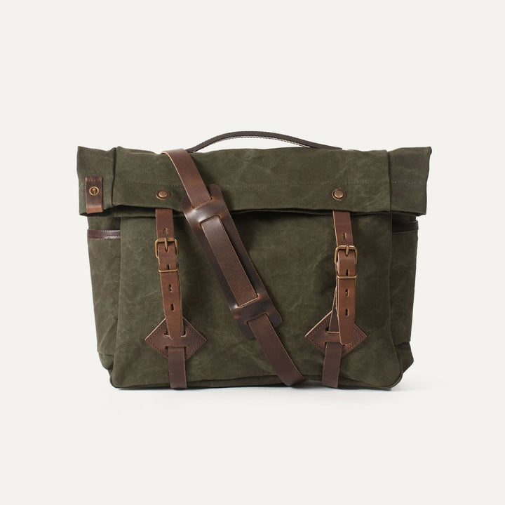 Gaston Musette Bag - dark khaki stonewashed