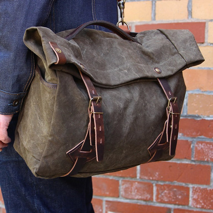 Gaston Musette Bag - dark khaki stonewashed
