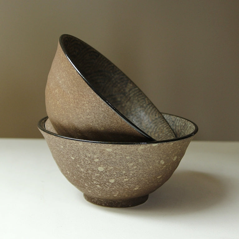 Japanese Nami Stoneware Bowl