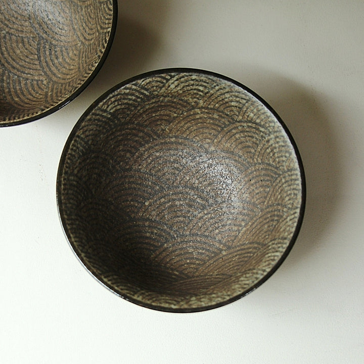 Japanese Nami Stoneware Bowl