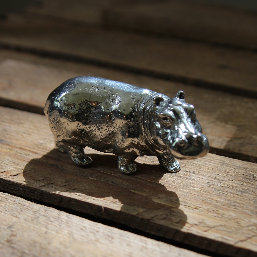 Nilpferd Skulptur aus Hartzinn von Cosi Tabellini