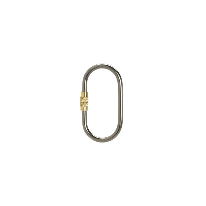 O-Shape Titanium Carabiner aus Titan mit Messing-Schraubverschluss
