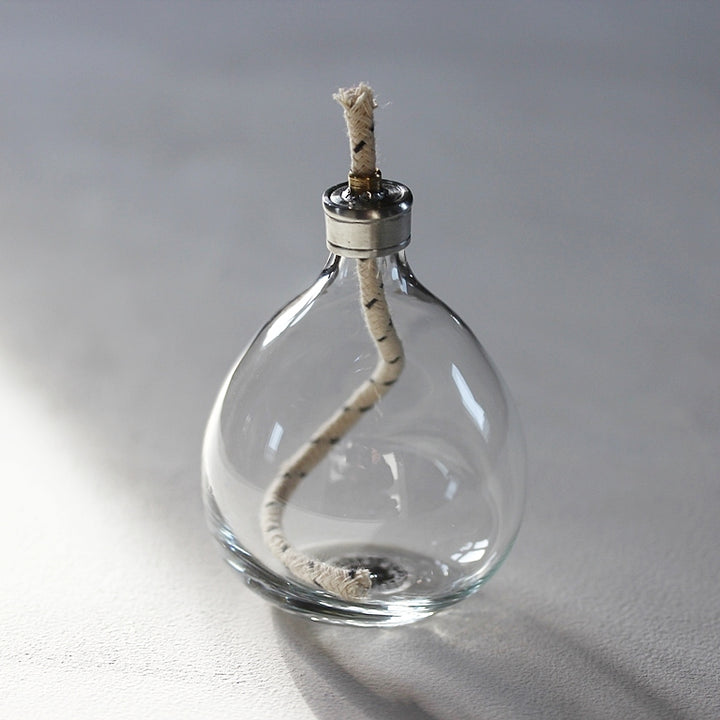 Glass Teardrop Oil Lamp