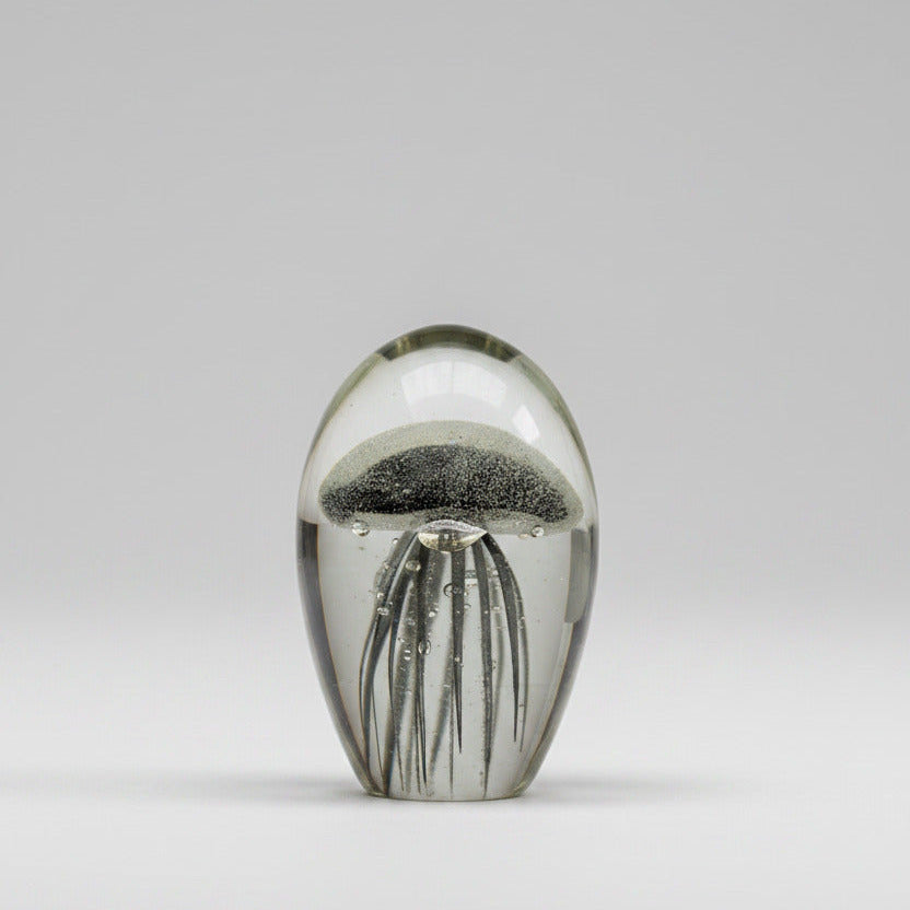 Paperweight with black jellyfish