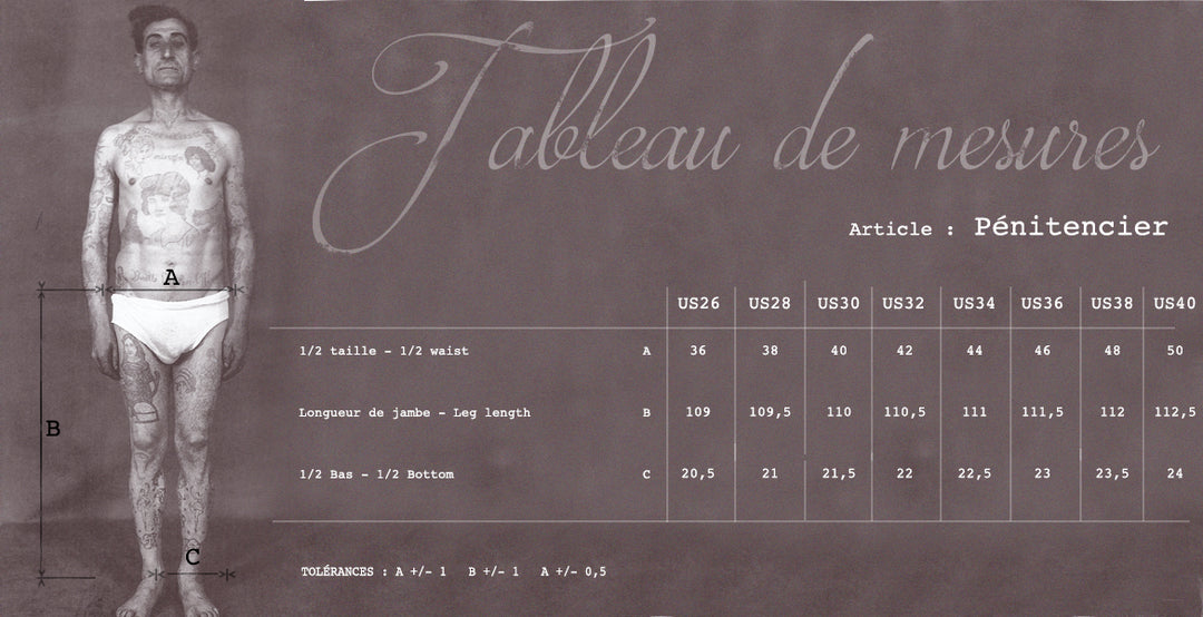 Le Pantalon Penitencier Moleskine in black